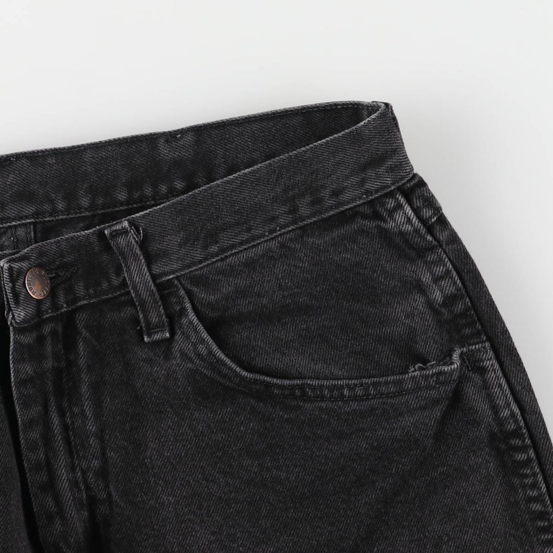 Rustler Black Denim Straight Denim Pants for Men, W34 equivalent cotton black type Vintage Second Hand