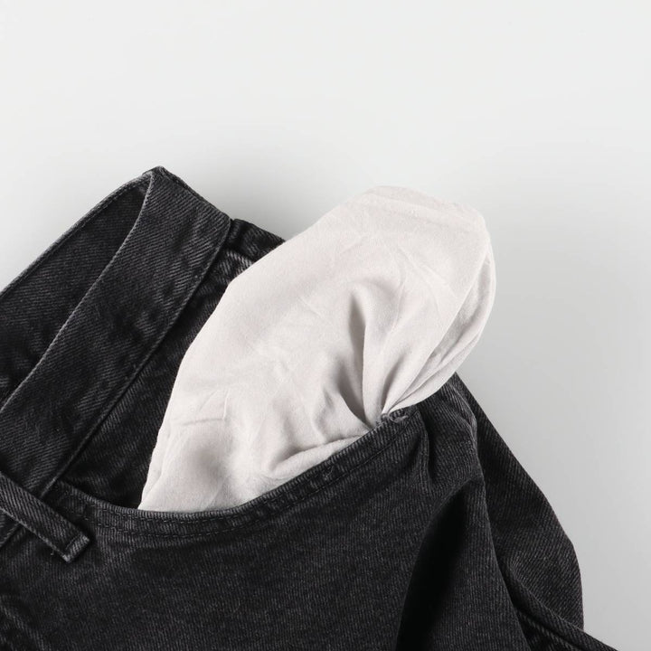 Rustler Black Denim Straight Denim Pants for Men, W34 equivalent cotton black type Vintage Second Hand