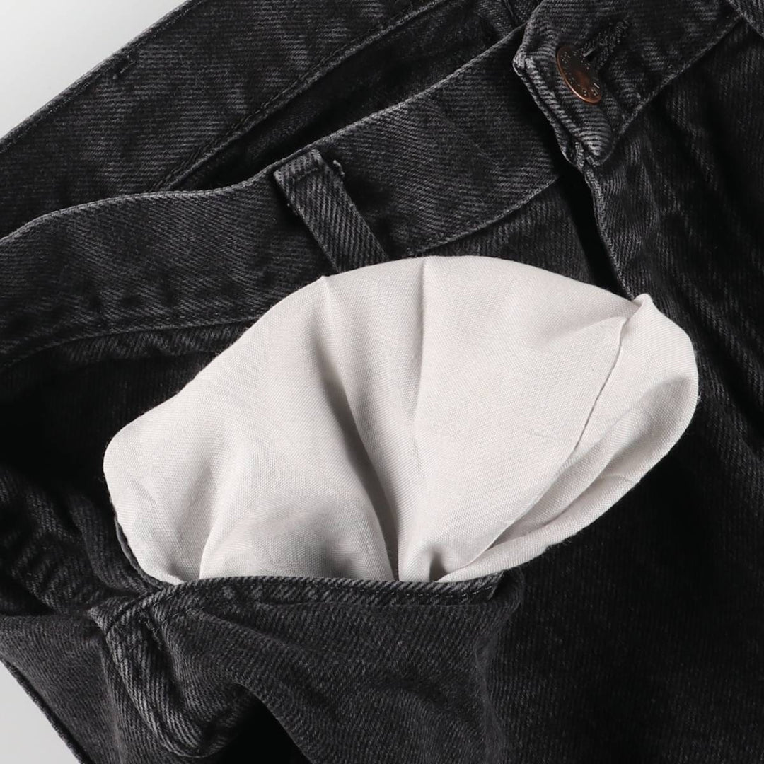 Rustler Black Denim Straight Denim Pants for Men, W34 equivalent cotton black type Vintage Second Hand