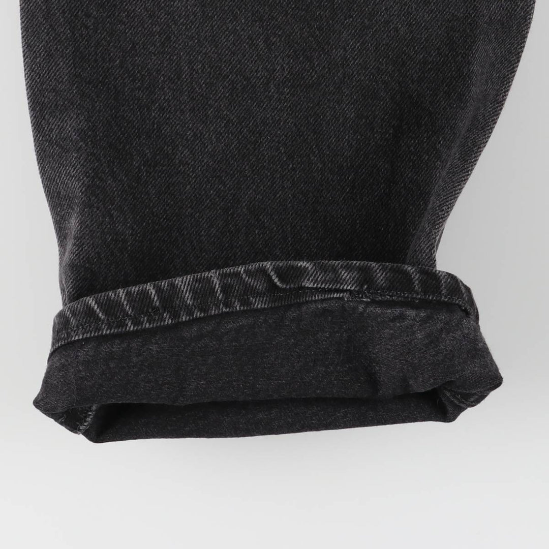Rustler Black Denim Straight Denim Pants for Men, W34 equivalent cotton black type Vintage Second Hand