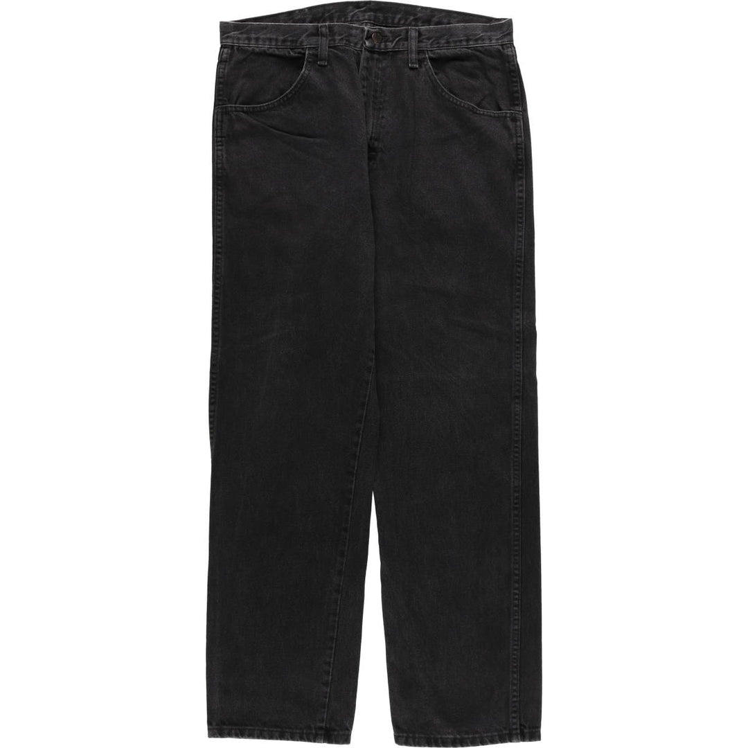 Rustler Black Denim Straight Denim Pants for Men, W33 equivalent cotton black type Vintage Second Hand