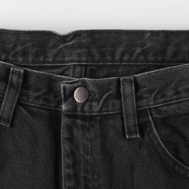 Rustler Black Denim Straight Denim Pants for Men, W33 equivalent cotton black type Vintage Second Hand