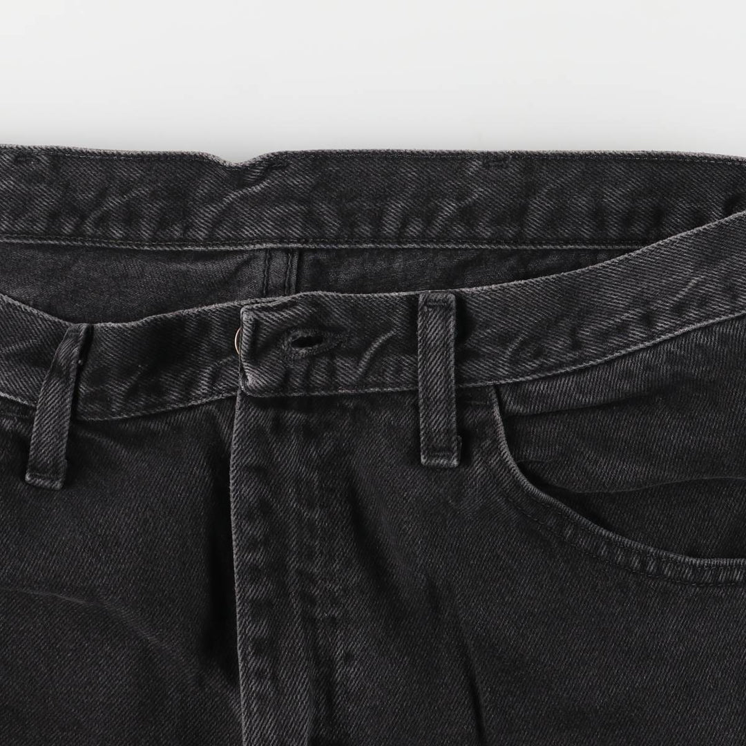 Rustler Black Denim Straight Denim Pants for Men, W33 equivalent cotton black type Vintage Second Hand