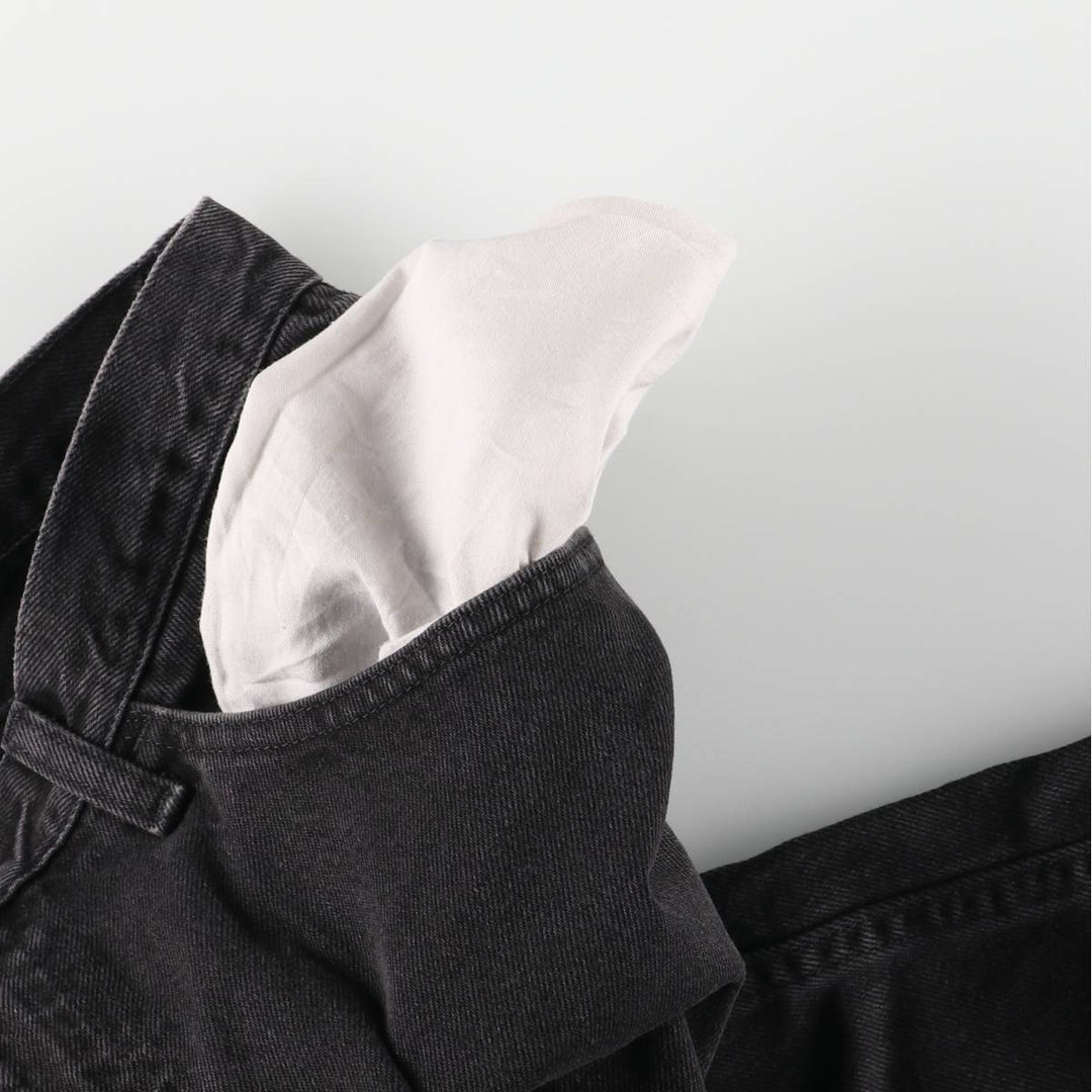 Rustler Black Denim Straight Denim Pants for Men, W33 equivalent cotton black type Vintage Second Hand