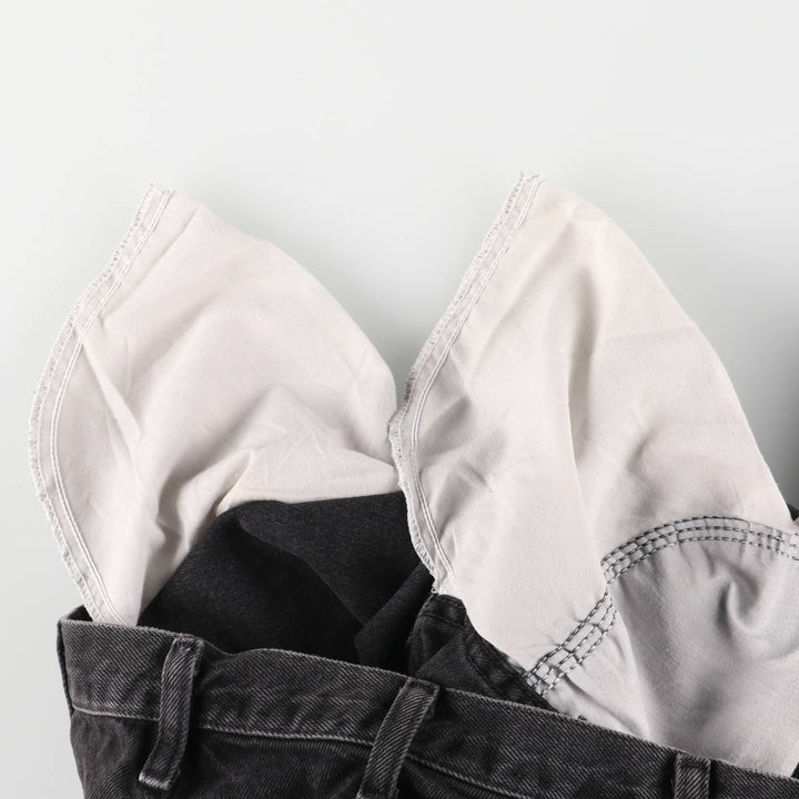 Rustler Black Denim Straight Denim Pants for Men, W33 equivalent cotton black type Vintage Second Hand