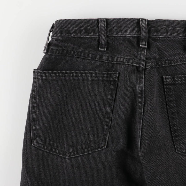 Rustler Black Denim Straight Denim Pants for Men, W33 equivalent cotton black type Vintage Second Hand