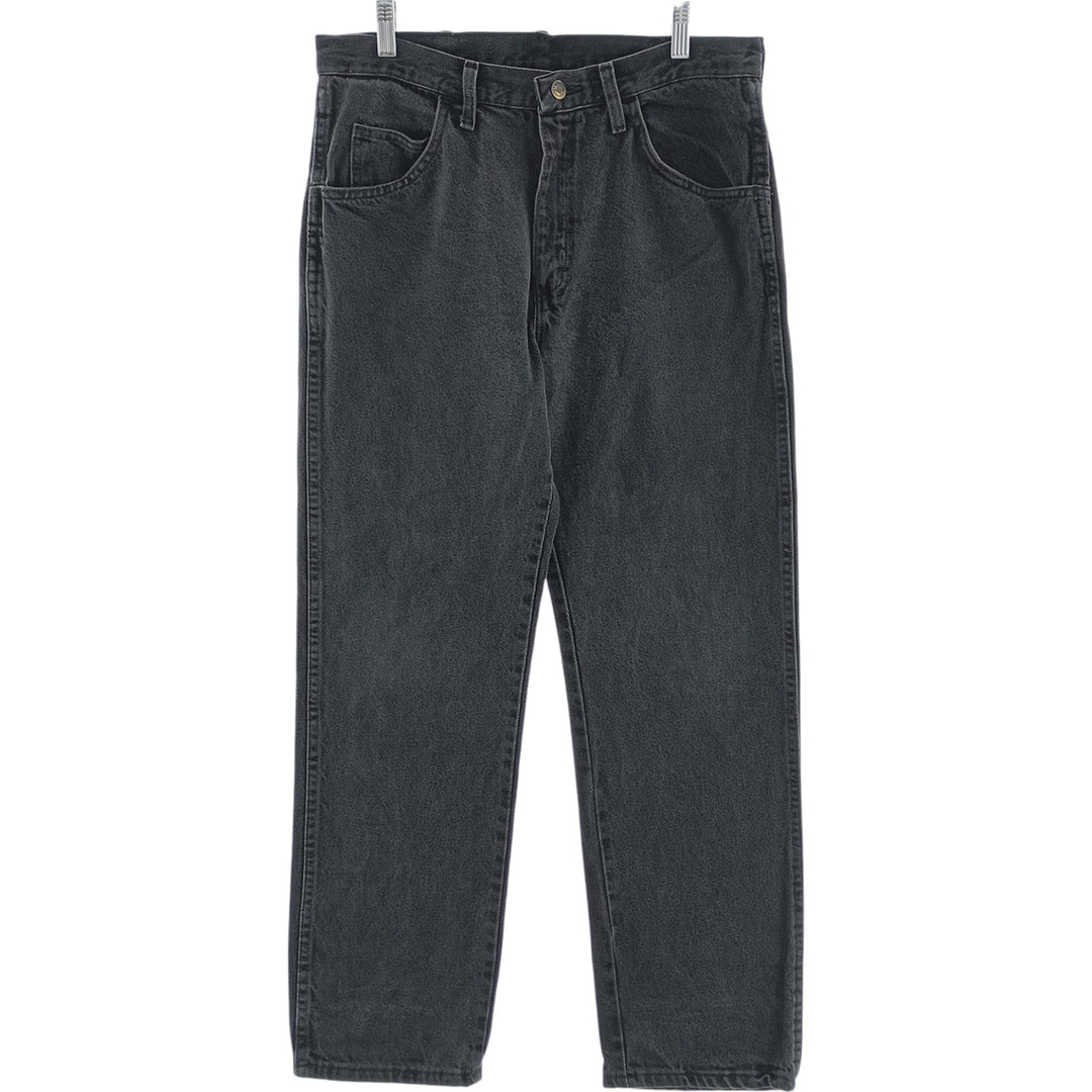 Rustler Black Denim Straight Denim Pants for Men, W33 equivalent cotton black type Vintage Second Hand