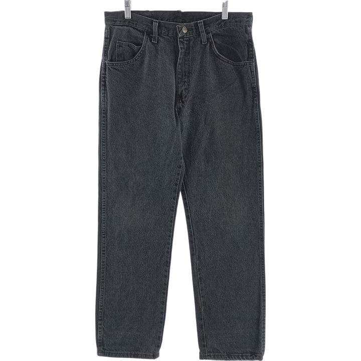 Rustler Black Denim Straight Denim Pants for Men, W33 equivalent cotton black type Vintage Second Hand