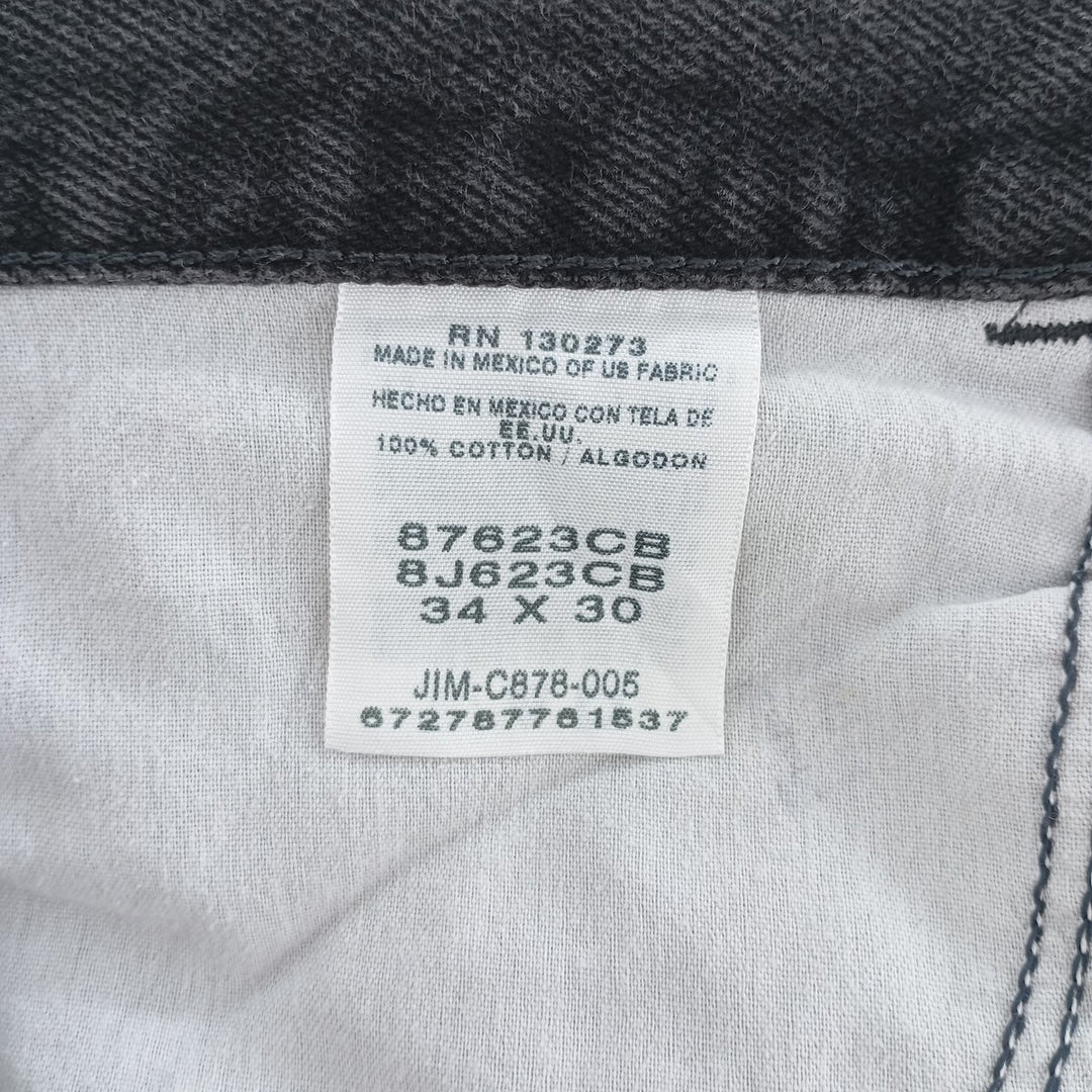 Rustler Black Denim Straight Denim Pants for Men, W33 equivalent cotton black type Vintage Second Hand