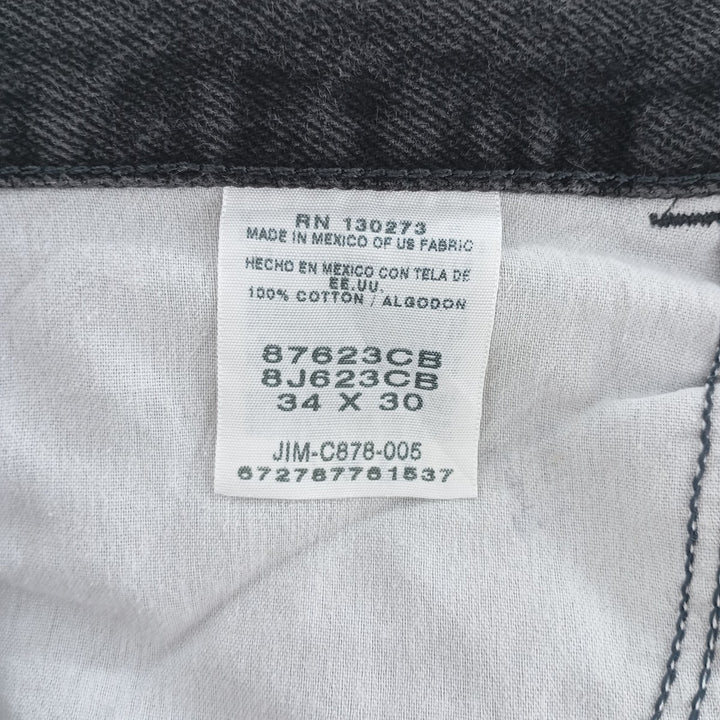 Rustler Black Denim Straight Denim Pants for Men, W33 equivalent cotton black type Vintage Second Hand