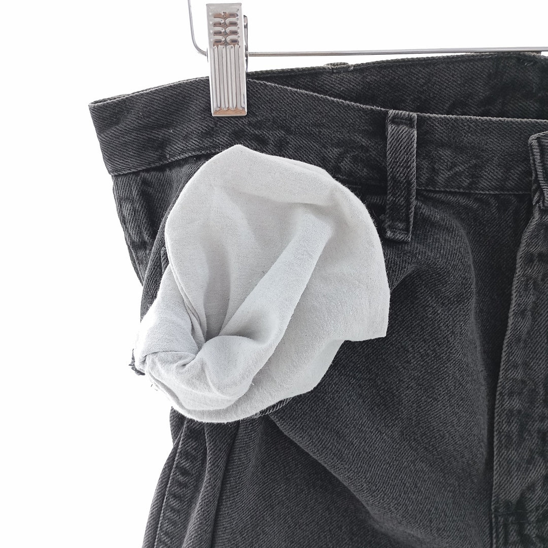 Rustler Black Denim Straight Denim Pants for Men, W33 equivalent cotton black type Vintage Second Hand