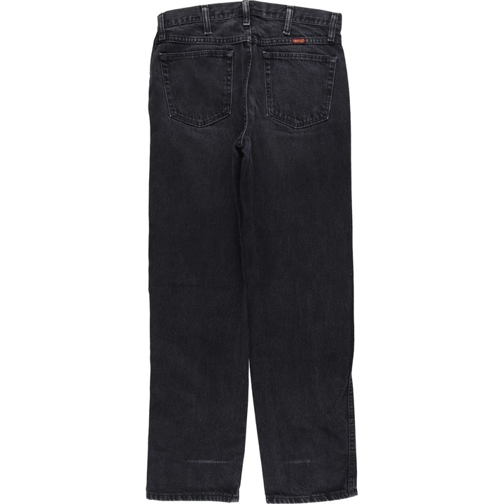 Rustler Black Denim Straight Denim Pants for Men, W30 equivalent cotton black type Vintage Second Hand