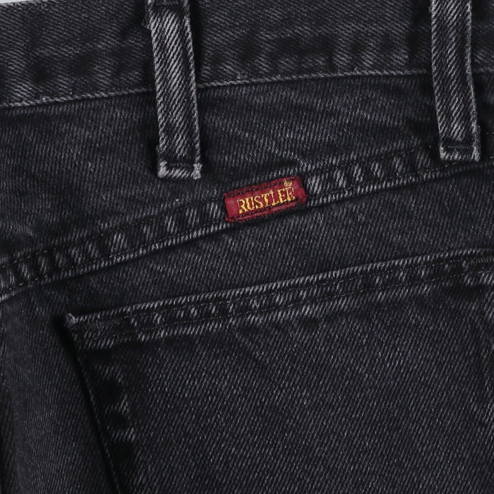 Rustler Black Denim Straight Denim Pants for Men, W30 equivalent cotton black type Vintage Second Hand