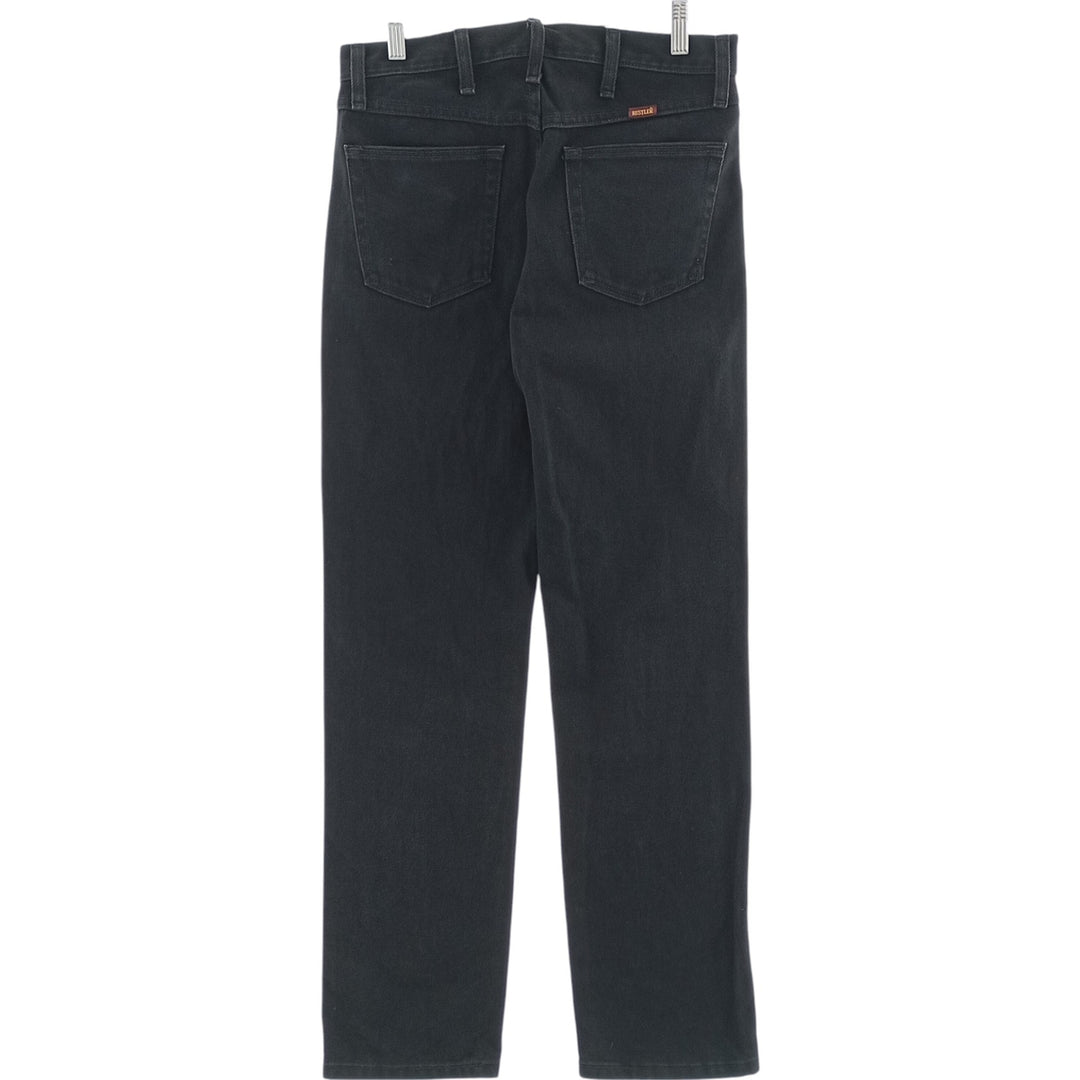 Rustler Black Denim Straight Denim Pants for Men, W30 equivalent cotton black type Vintage Second Hand