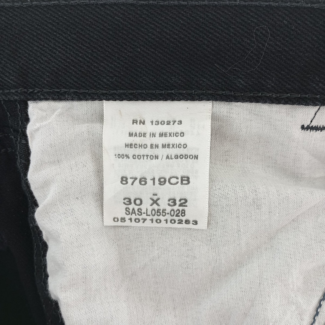 Rustler Black Denim Straight Denim Pants for Men, W30 equivalent cotton black type Vintage Second Hand