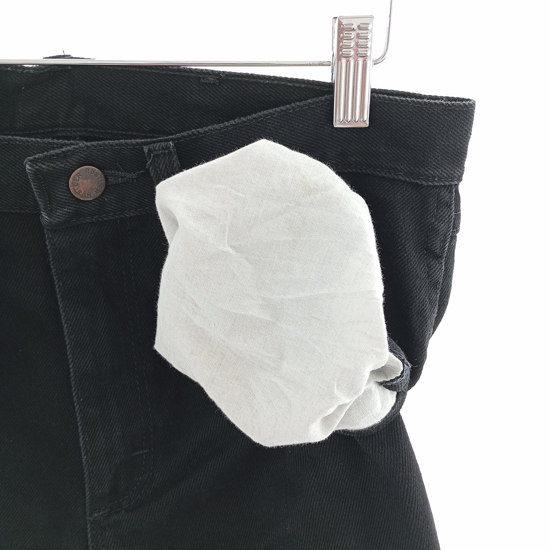 Rustler Black Denim Straight Denim Pants for Men, W30 equivalent cotton black type Vintage Second Hand