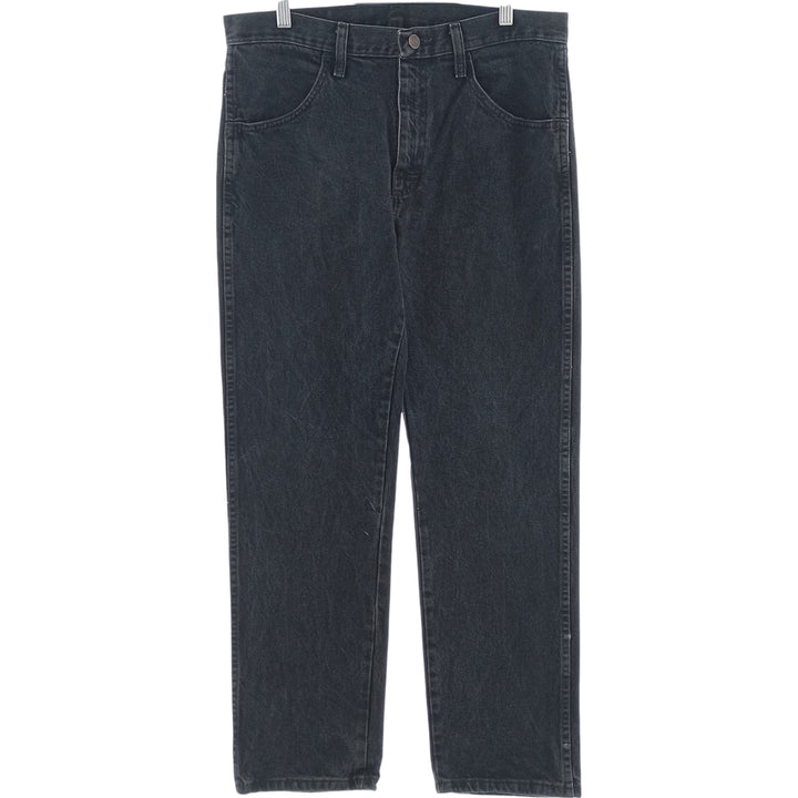 Rustler Black Denim Straight Denim Pants for Men, W33 equivalent cotton black type Vintage Second Hand