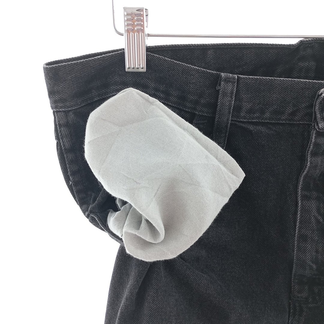 Rustler Black Denim Straight Denim Pants for Men, W33 equivalent cotton black type Vintage Second Hand