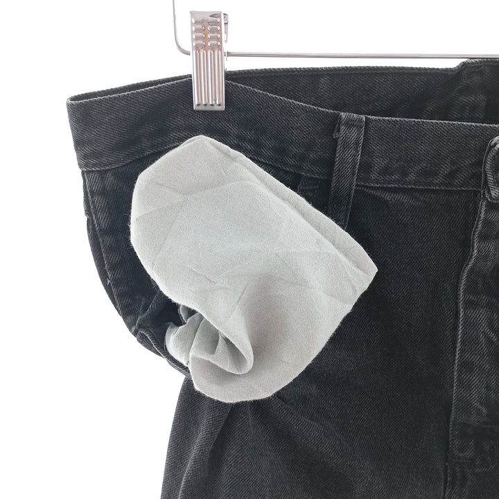 Rustler Black Denim Straight Denim Pants for Men, W33 equivalent cotton black type Vintage Second Hand