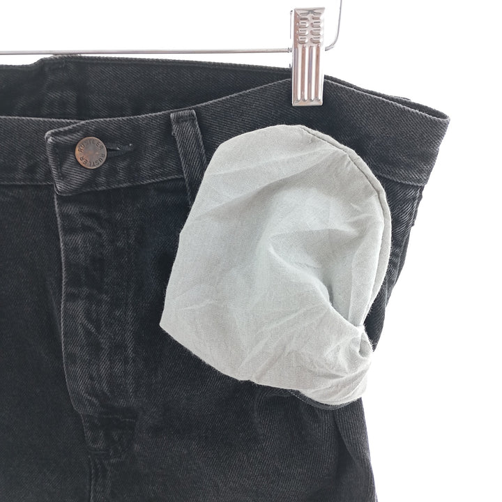 Rustler Black Denim Straight Denim Pants for Men, W33 equivalent cotton black type Vintage Second Hand