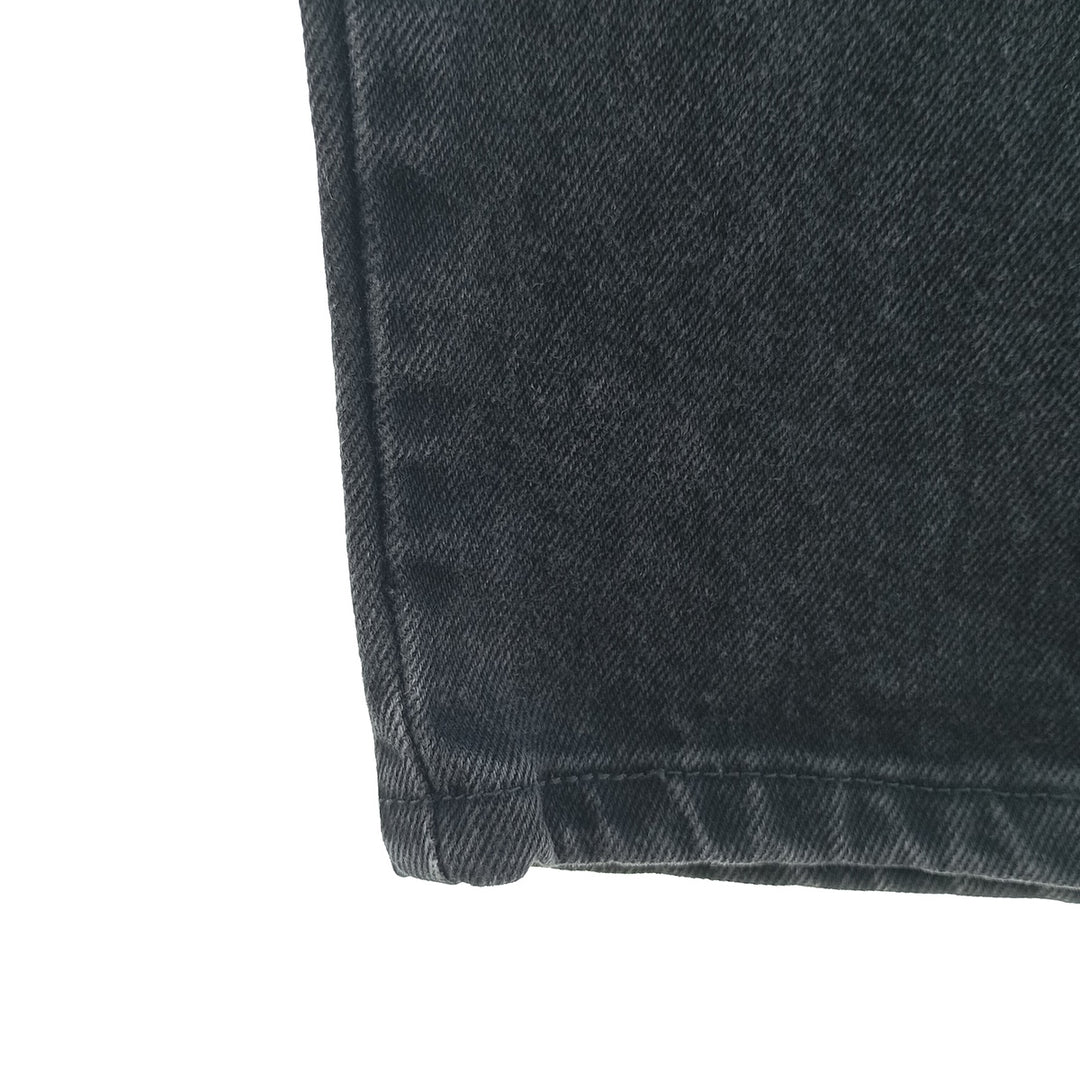 Rustler Black Denim Straight Denim Pants for Men, W33 equivalent cotton black type Vintage Second Hand