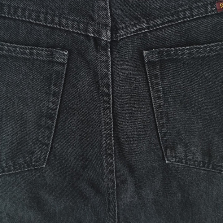 Rustler Black Denim Straight Denim Pants for Men, W33 equivalent cotton black type Vintage Second Hand