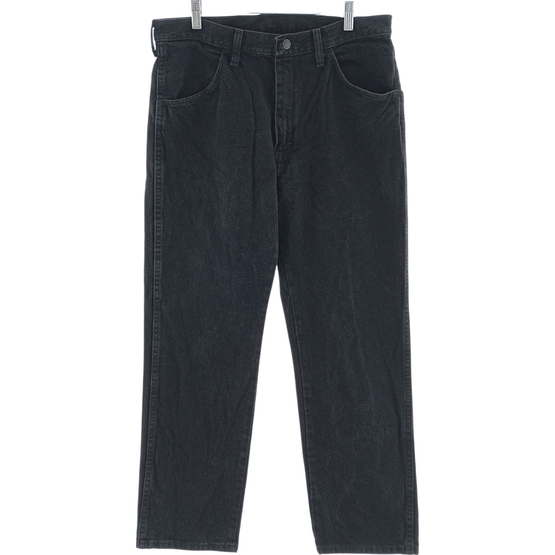 Rustler Black Denim Straight Denim Pants for Men, W34 equivalent cotton black type Vintage Second Hand