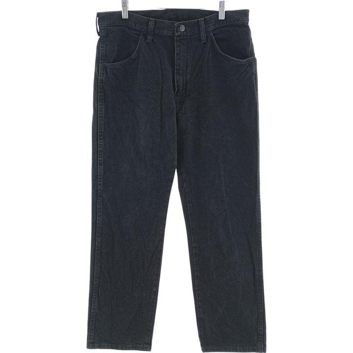 Rustler Black Denim Straight Denim Pants for Men, W34 equivalent cotton black type Vintage Second Hand