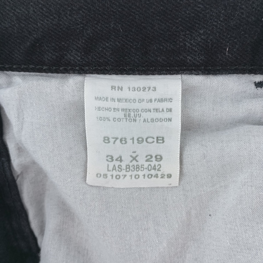 Rustler Black Denim Straight Denim Pants for Men, W34 equivalent cotton black type Vintage Second Hand