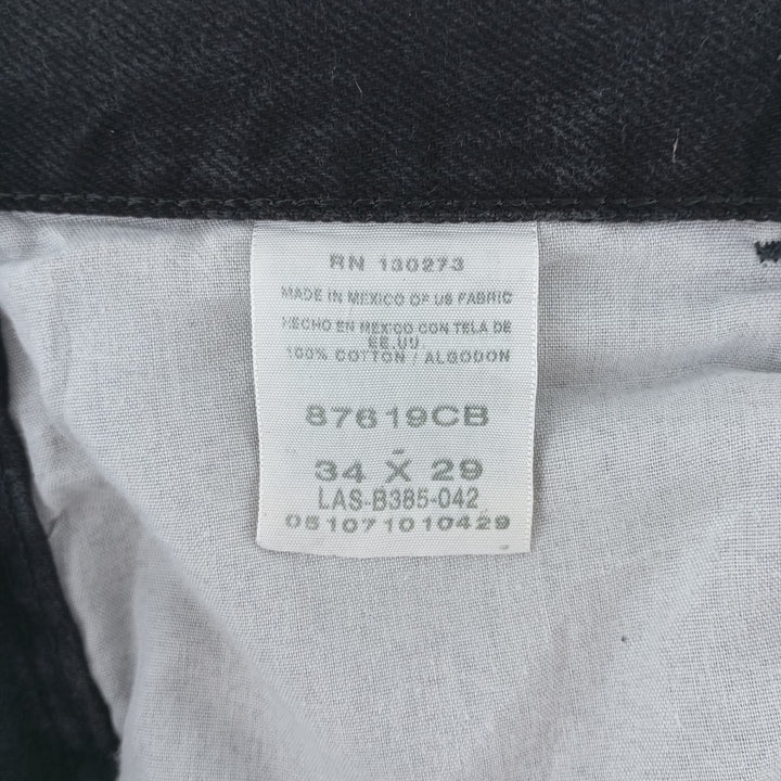 Rustler Black Denim Straight Denim Pants for Men, W34 equivalent cotton black type Vintage Second Hand