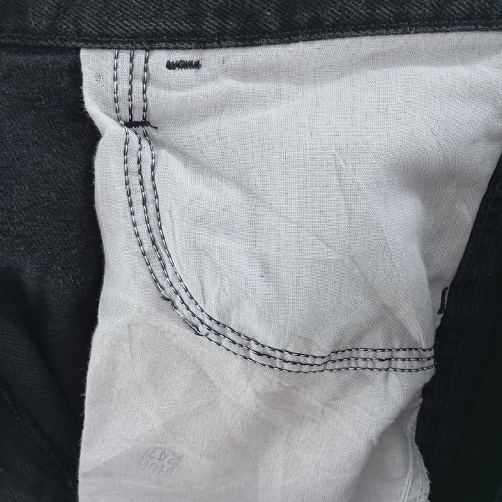 Rustler Black Denim Straight Denim Pants for Men, W34 equivalent cotton black type Vintage Second Hand