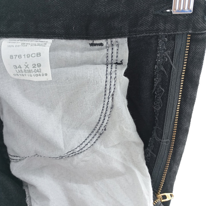 Rustler Black Denim Straight Denim Pants for Men, W34 equivalent cotton black type Vintage Second Hand