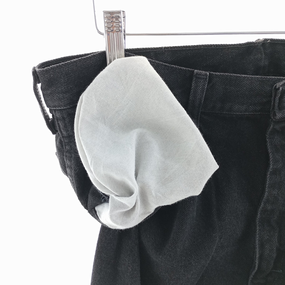 Rustler Black Denim Straight Denim Pants for Men, W34 equivalent cotton black type Vintage Second Hand