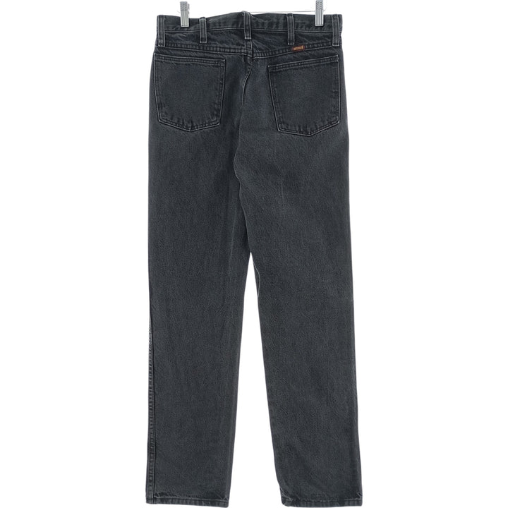 Rustler Black Denim Straight Denim Pants for Men, W30 equivalent cotton black type Vintage Second Hand