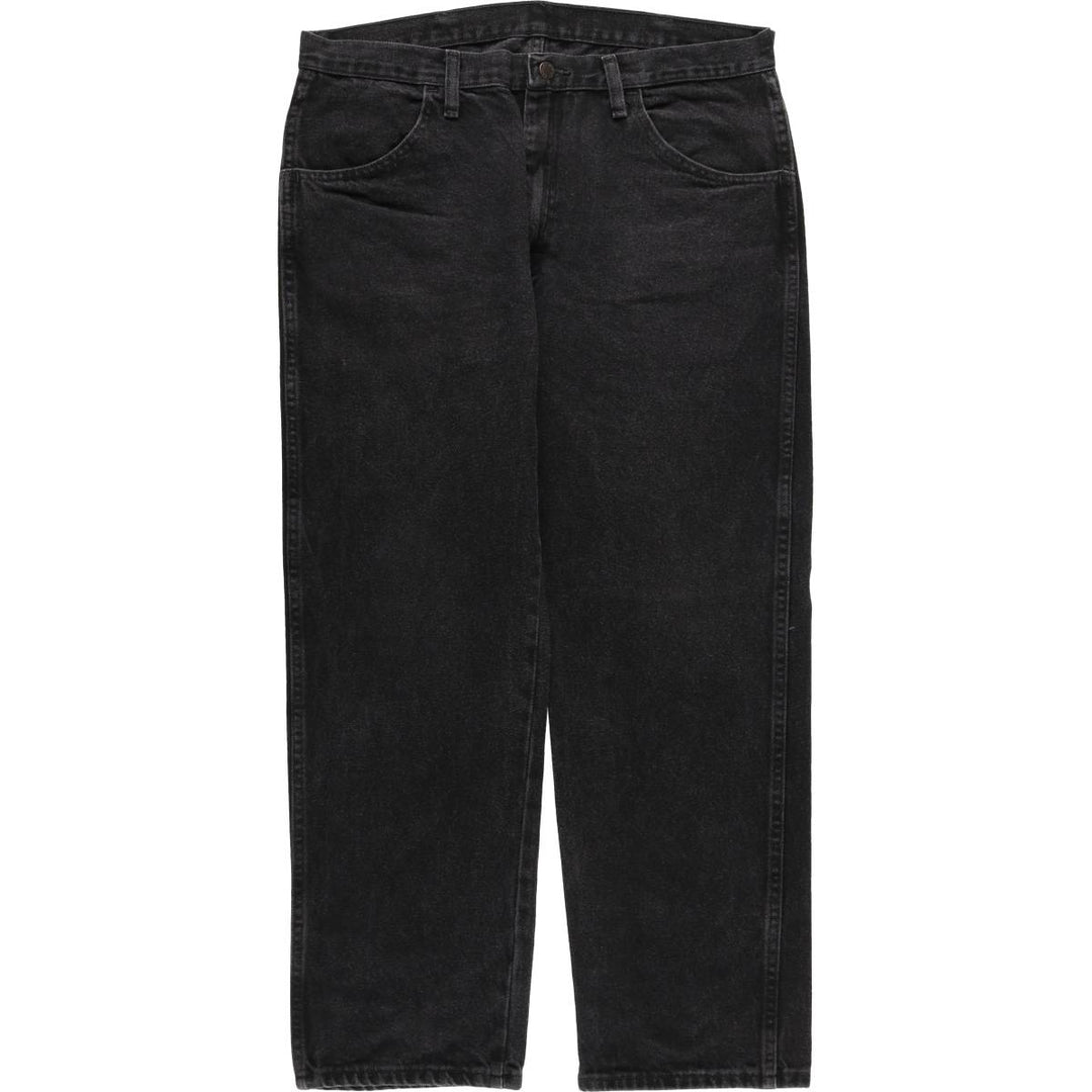 Rustler Black Denim Straight Denim Pants for Men, W35 equivalent cotton black type Vintage Second Hand