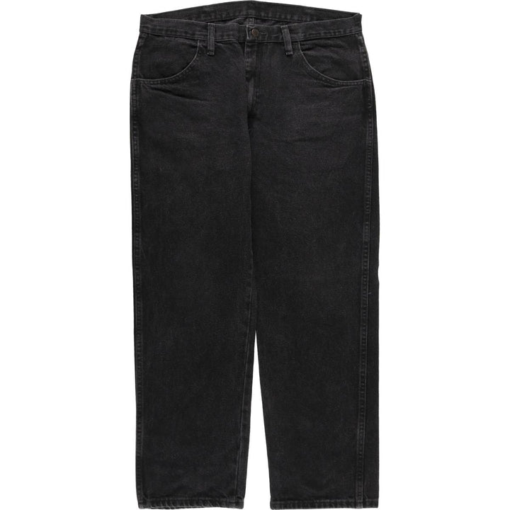 Rustler Black Denim Straight Denim Pants for Men, W35 equivalent cotton black type Vintage Second Hand