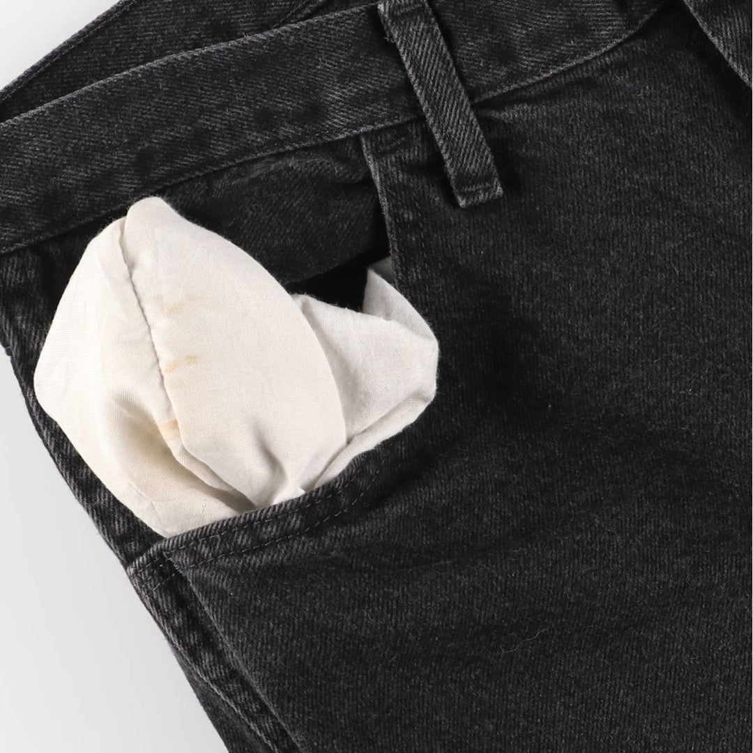 Rustler Black Denim Straight Denim Pants for Men, W35 equivalent cotton black type Vintage Second Hand