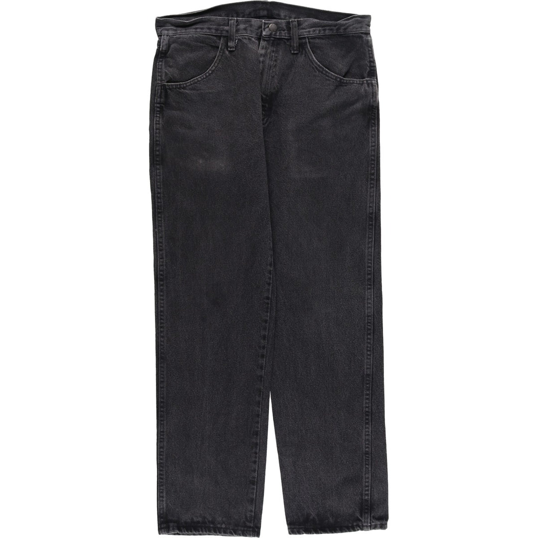 Rustler Black Denim Straight Denim Pants for Men, W32 equivalent cotton black type Vintage Second Hand