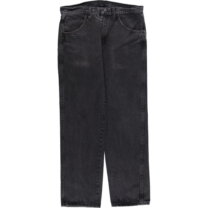 Rustler Black Denim Straight Denim Pants for Men, W32 equivalent cotton black type Vintage Second Hand