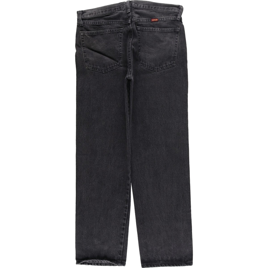 Rustler Black Denim Straight Denim Pants for Men, W32 equivalent cotton black type Vintage Second Hand