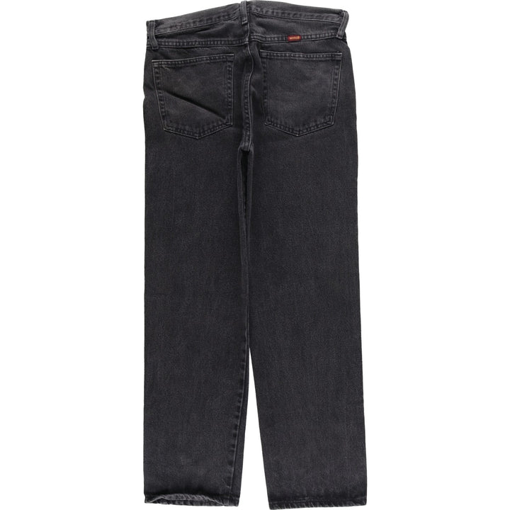 Rustler Black Denim Straight Denim Pants for Men, W32 equivalent cotton black type Vintage Second Hand