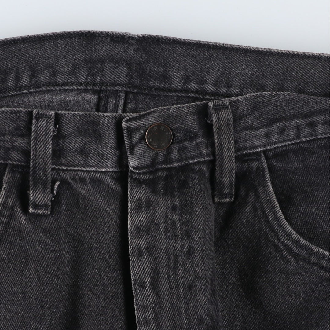 Rustler Black Denim Straight Denim Pants for Men, W32 equivalent cotton black type Vintage Second Hand