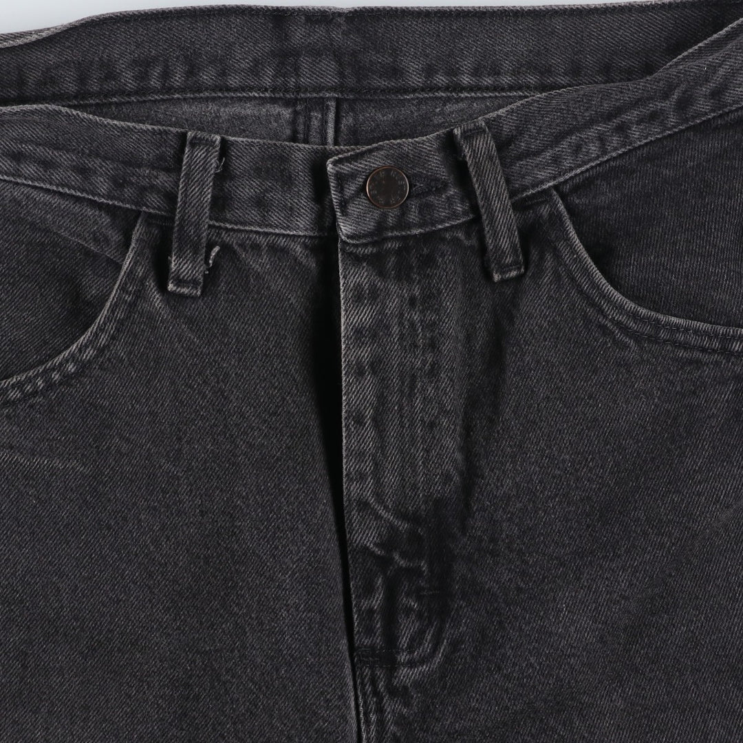 Rustler Black Denim Straight Denim Pants for Men, W32 equivalent cotton black type Vintage Second Hand