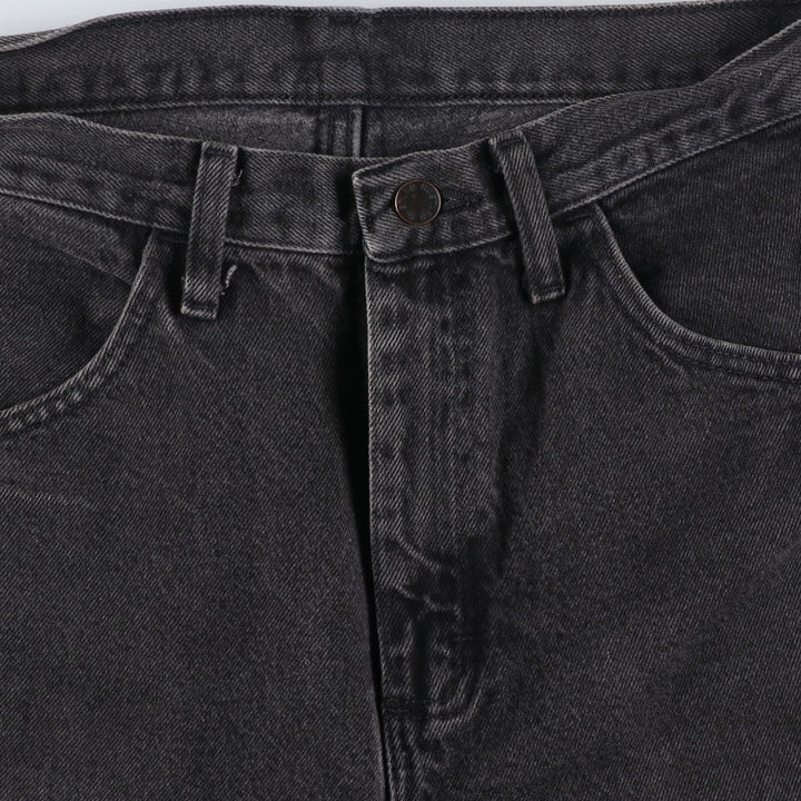 Rustler Black Denim Straight Denim Pants for Men, W32 equivalent cotton black type Vintage Second Hand