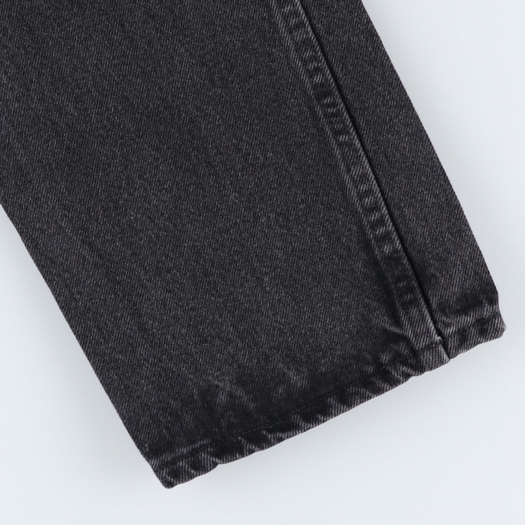 Rustler Black Denim Straight Denim Pants for Men, W32 equivalent cotton black type Vintage Second Hand