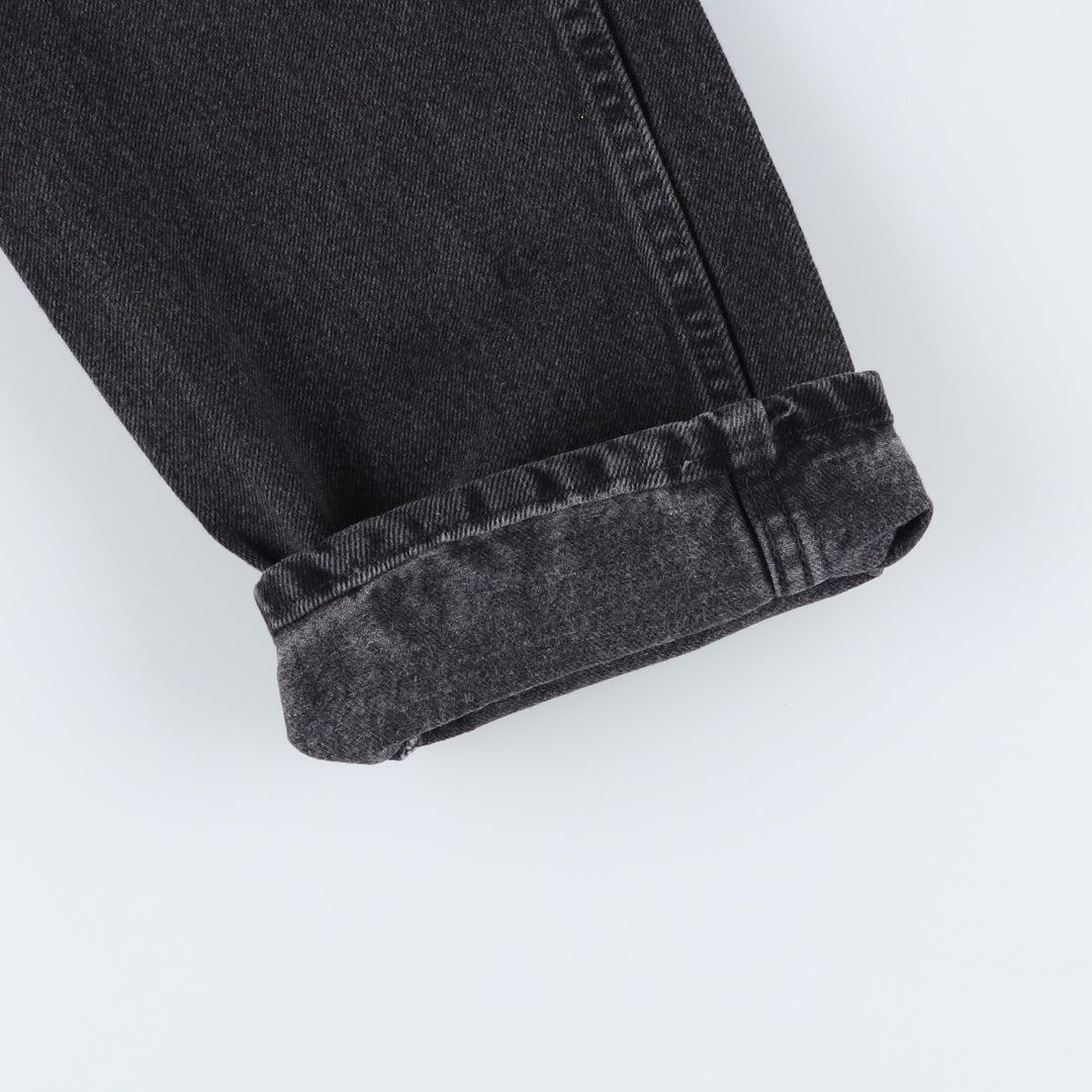 Rustler Black Denim Straight Denim Pants for Men, W32 equivalent cotton black type Vintage Second Hand