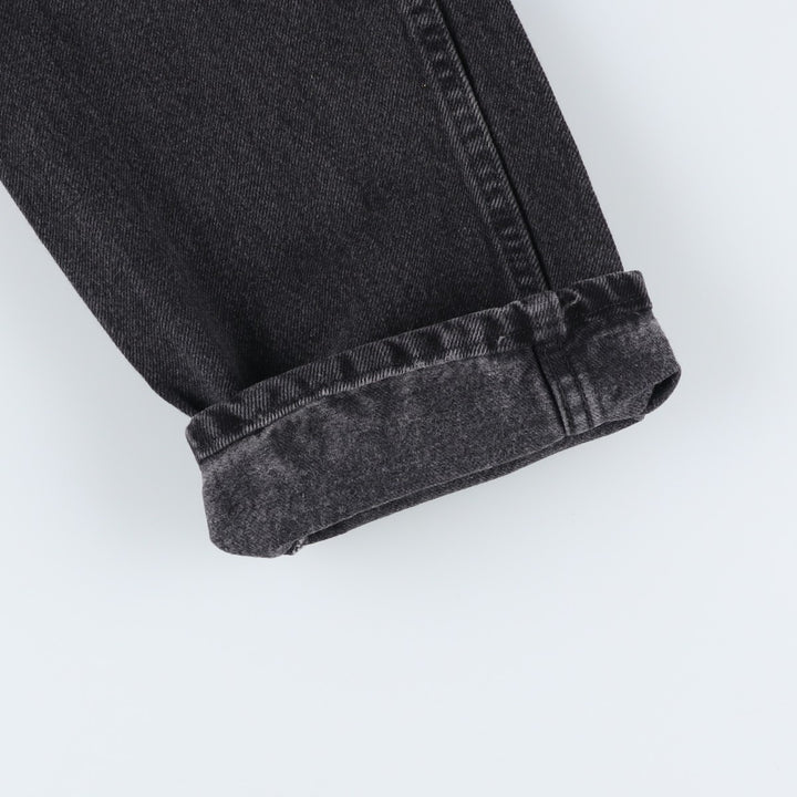 Rustler Black Denim Straight Denim Pants for Men, W32 equivalent cotton black type Vintage Second Hand