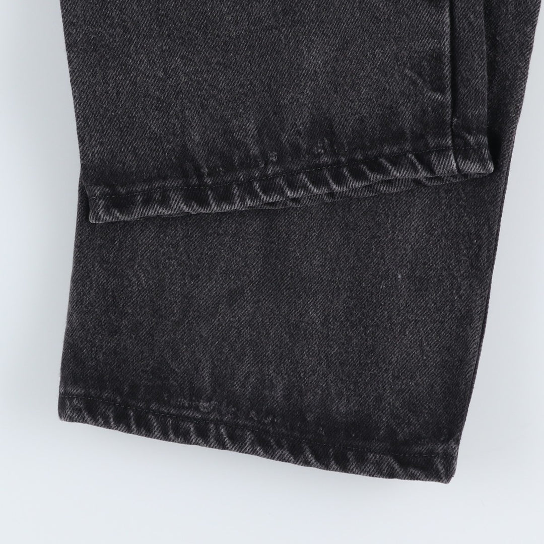 Rustler Black Denim Straight Denim Pants for Men, W32 equivalent cotton black type Vintage Second Hand