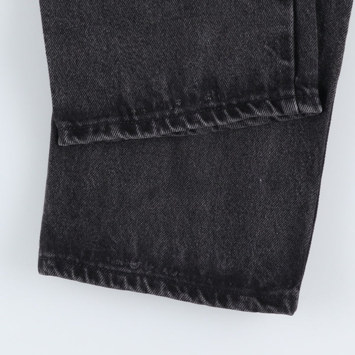 Rustler Black Denim Straight Denim Pants for Men, W32 equivalent cotton black type Vintage Second Hand