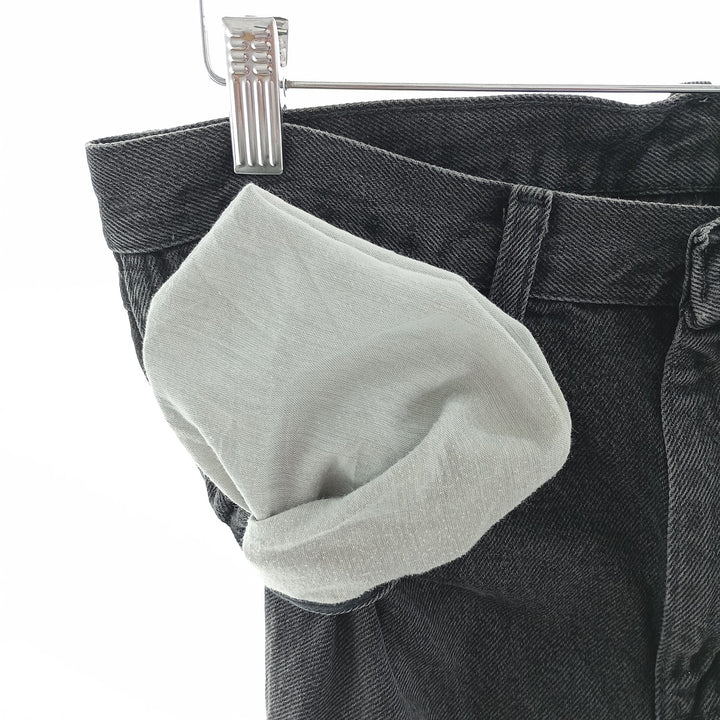Rustler Black Denim Straight Denim Pants for Men, W30 equivalent cotton black type Vintage Second Hand